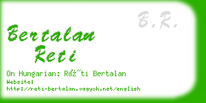 bertalan reti business card